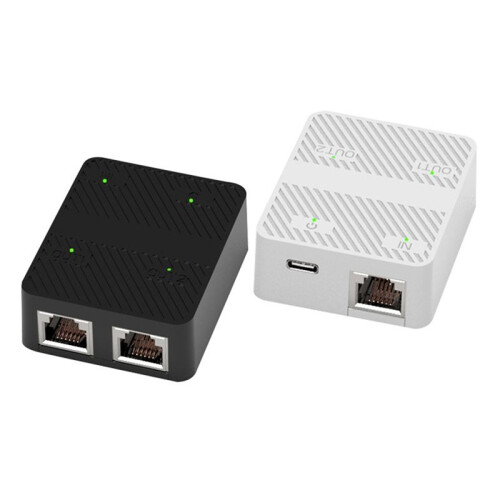 2 Port 100Mbps Network  RJ45 Network Cable Splitter Extender Selector 2 Way Adapter Connector Type C Power Black 2