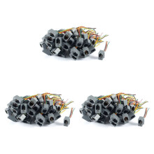 150 Peças 616E 4P4C RJ9 Fêmea Adaptador de Conector de Telefone com 4 Fios 8 cm