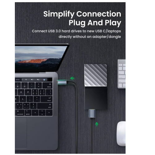 Type C Naar Micro-USB 3.0-Kabel 5 Gbps 5A Snellaadkabel voor  Harde Schijf Type C Naar Micro-B-Connectorkabel, A 1