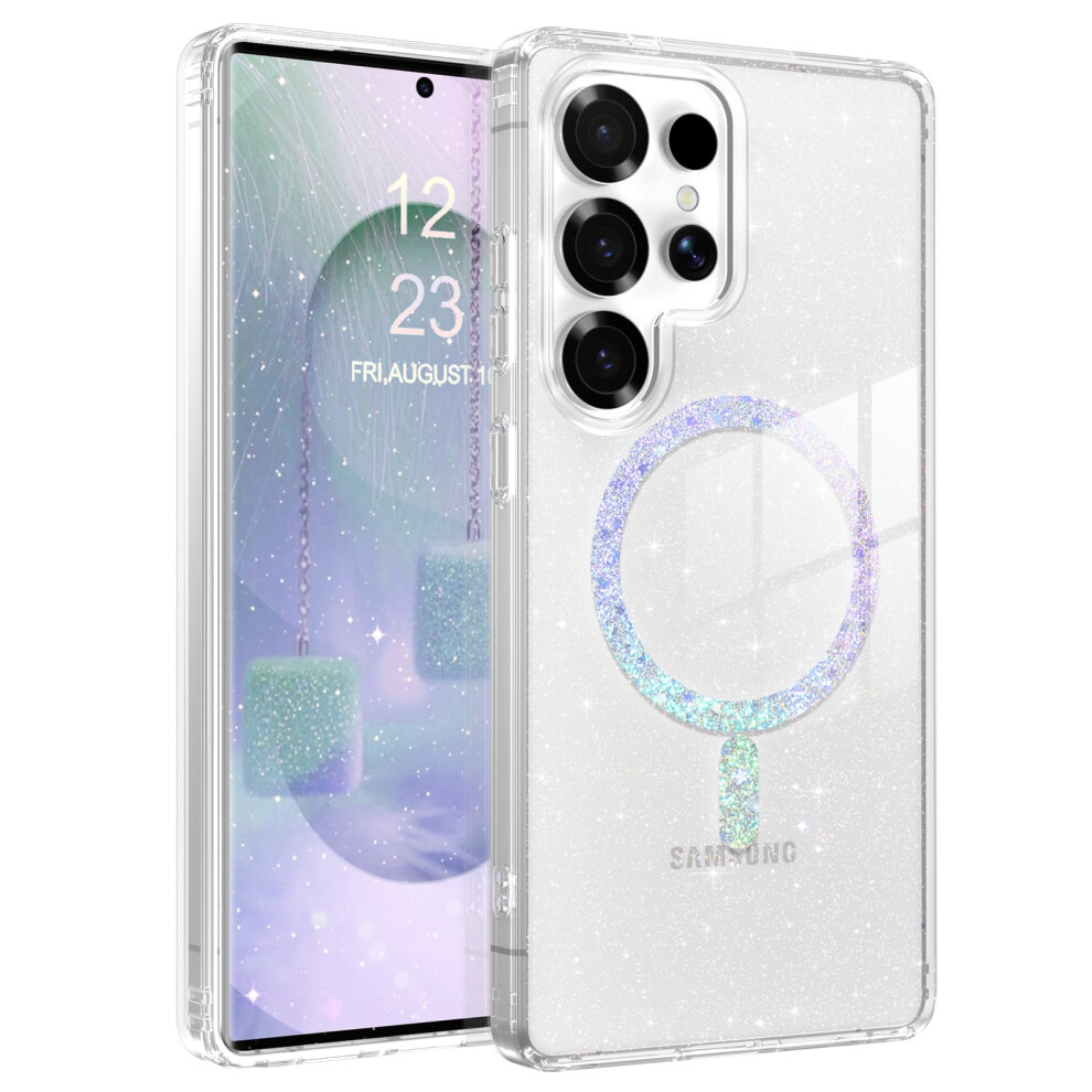 Case Clear Glitter Magsafe Compatible Slim Shockproof 6.9 Inch Cover For Samsung S25 Ultra 9169991092867
