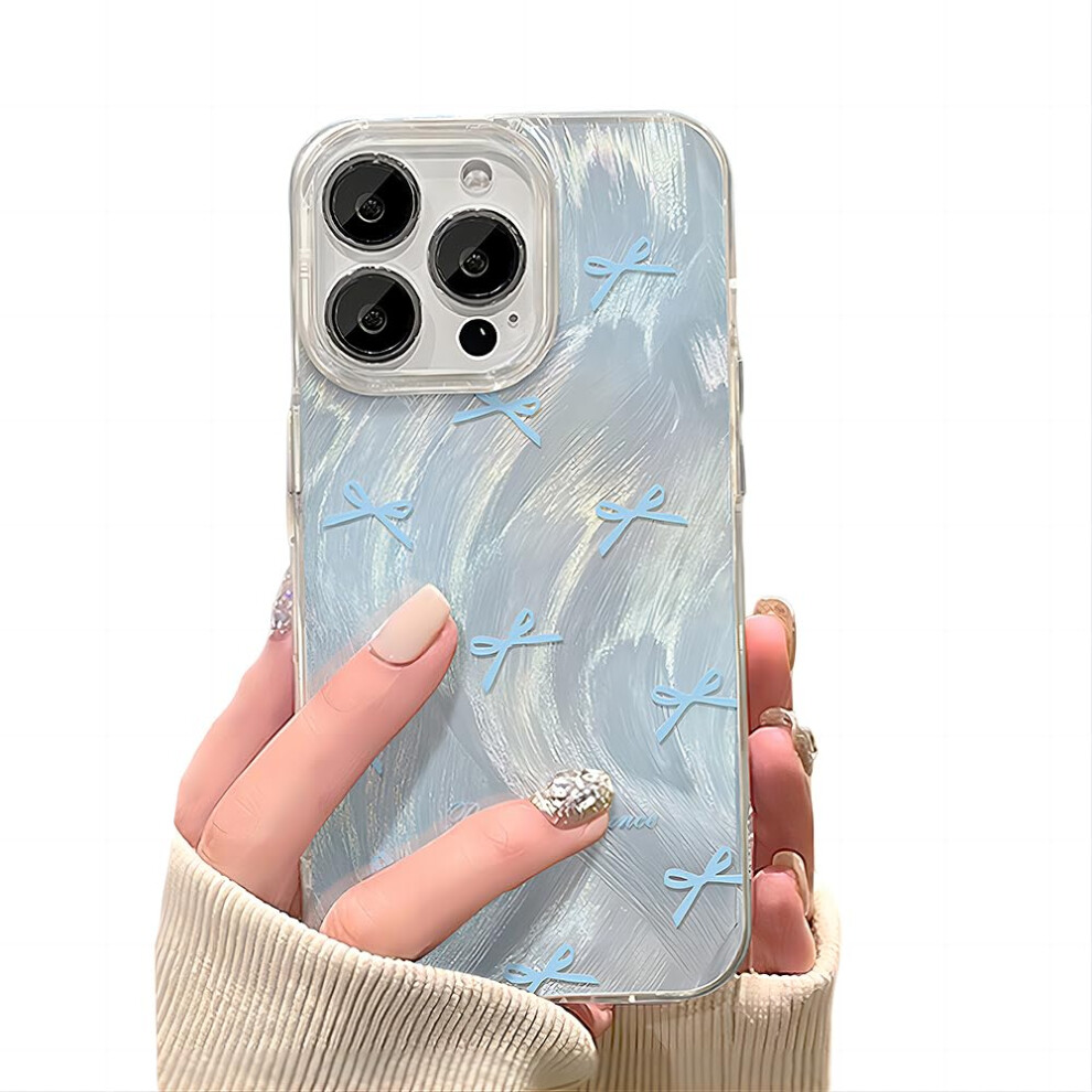 Case For Iphone 16 Plus Slim Shockproof Clear Water Ripple Design With Precise Fit Alignment Blue 9169991092980