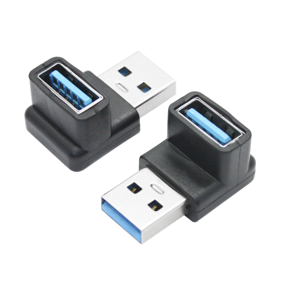 2Pcs Usb A Male To Female Adapter 3.2 Right Angle Upward Design 10Gbps 3A Fast Charging For Laptop 9073542374640