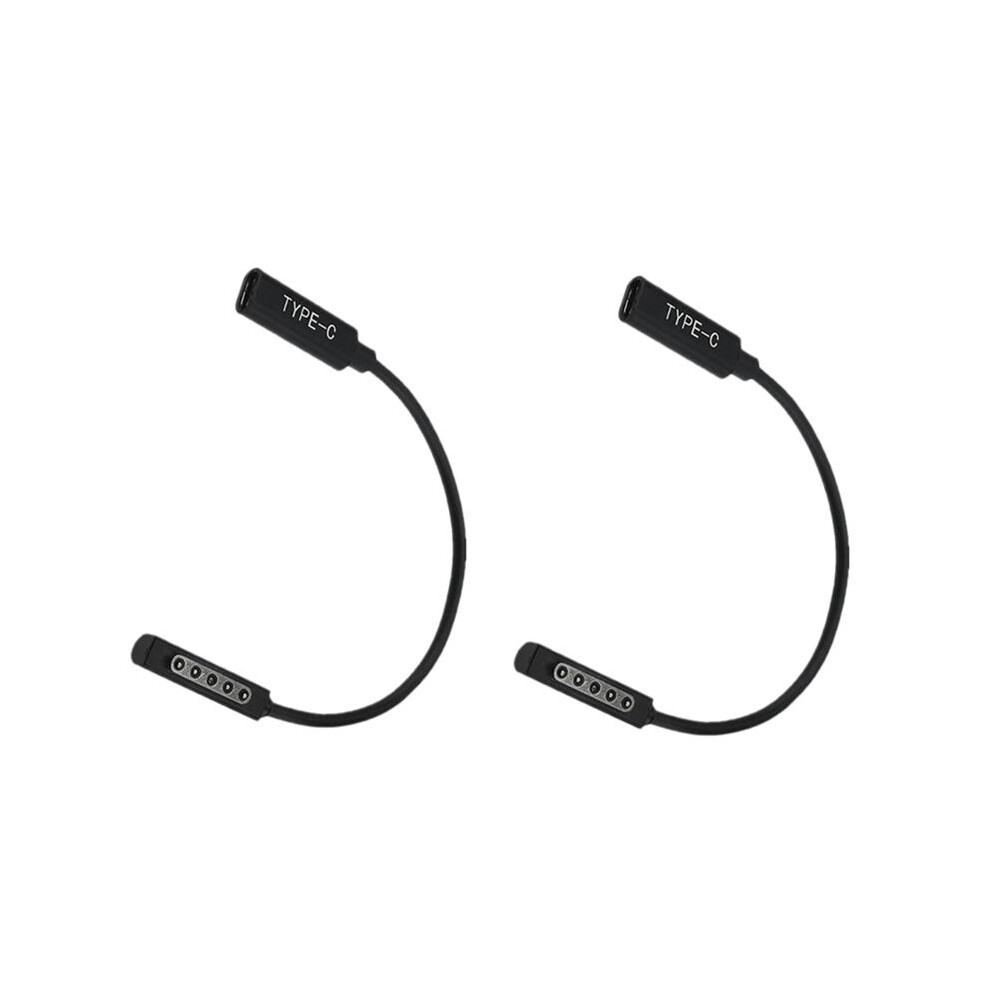 2X Type C Pd Charging Cable Usb C Female Power Supply Charger Adapter Converter For Microsof Surface Pro 1/2 Tablet 6032407288112
