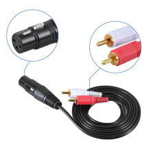 3 Stücke 1,5 M / 5 Ft Stereo Audio Splitter Patch Y Kabel 1 XLR Buchse auf 2 RCA Stecker