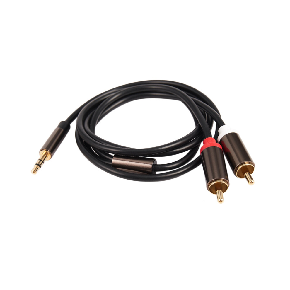 4X Jack 3.5Mm To 2 Rca Audio Cable Aux Splitter 3.5Mm Stereo Male To Male Rca Adapter 2 Speaker Cable 1M 6033075595601
