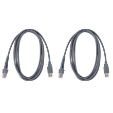 2 x USB A Male to RJ45 Cable 7Ft 2M for Symbol Barcode Scanner LS4278 LS2208 2208AP
