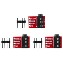 3X TRRS 3.5mm Jack Breakout Board Auriculares Video Audio MP3 Módulo de Conector Profesional