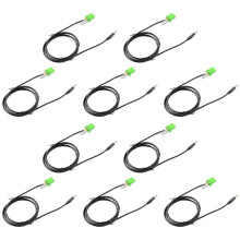 10X 6Pin Green Connector Stereo 3.5MM Jack Audio Aux-in MP3 Cable Wire for Jazz Fit 2002-2006