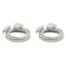 2X 25-Pin M to Hole F Extension Cable,DB25 - Parallel Printer Extension Cable (25 Pin, Male to Female, 1.5 Meter)