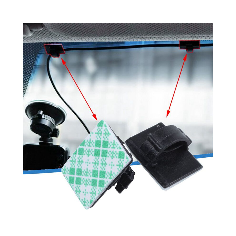 60Pcs Adhesive Car Cable Clips Cable Winder Drop Wire Tie Fixer Holder Cord Organizer Management Desk Cable Tie Clamps 6032966088888