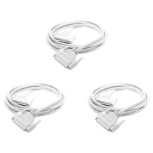 3X 3 Meters 37 Pin Male to Female DB37 Extension Cable Grey White