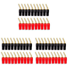30 Paar 2 mm Bananen Stecker Schrauben Typ, Audio Lautsprecher Kabel Stecker Kupfer Vergoldet
