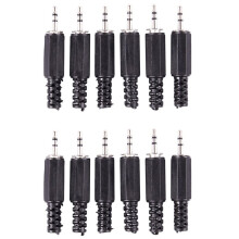 12Pcs 2,5-mm-Stereo-Klinkenstecker DIY-Lötkopfhörer-Audioanschluss