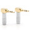2pcs 3.5mm L Shape Jack Gold Plated 90 Degree Angle Audio Connector Audio Plug Silver 1