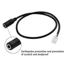 3X RJ9 4P4C Male Plug to 3.5mm Female Jack Headset Audio Phone Converter Adapter Extension Cable Wire Cord for Avaya