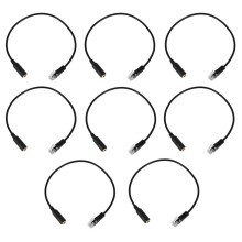 8X Conector de 3,5 mm para RJ9 para Fone de Ouvido do para para Cabo Adaptador de Telefone Office