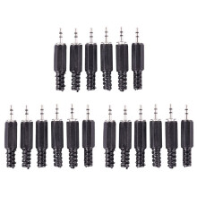 18Pcs 2,5-mm-Stereo-Klinkenstecker DIY-Lötkopfhörer-Audioanschluss