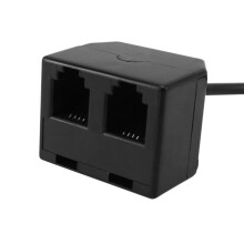 2X RJ9 4P4C Male to Dual Female  Connector Telephone Adapter Cable Wire Telephone Extension Cord