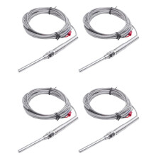 4X K Type 50X5mm 800C Probe Thermocouple Temperature Sensor Cable 9.8Ft 3 Meters