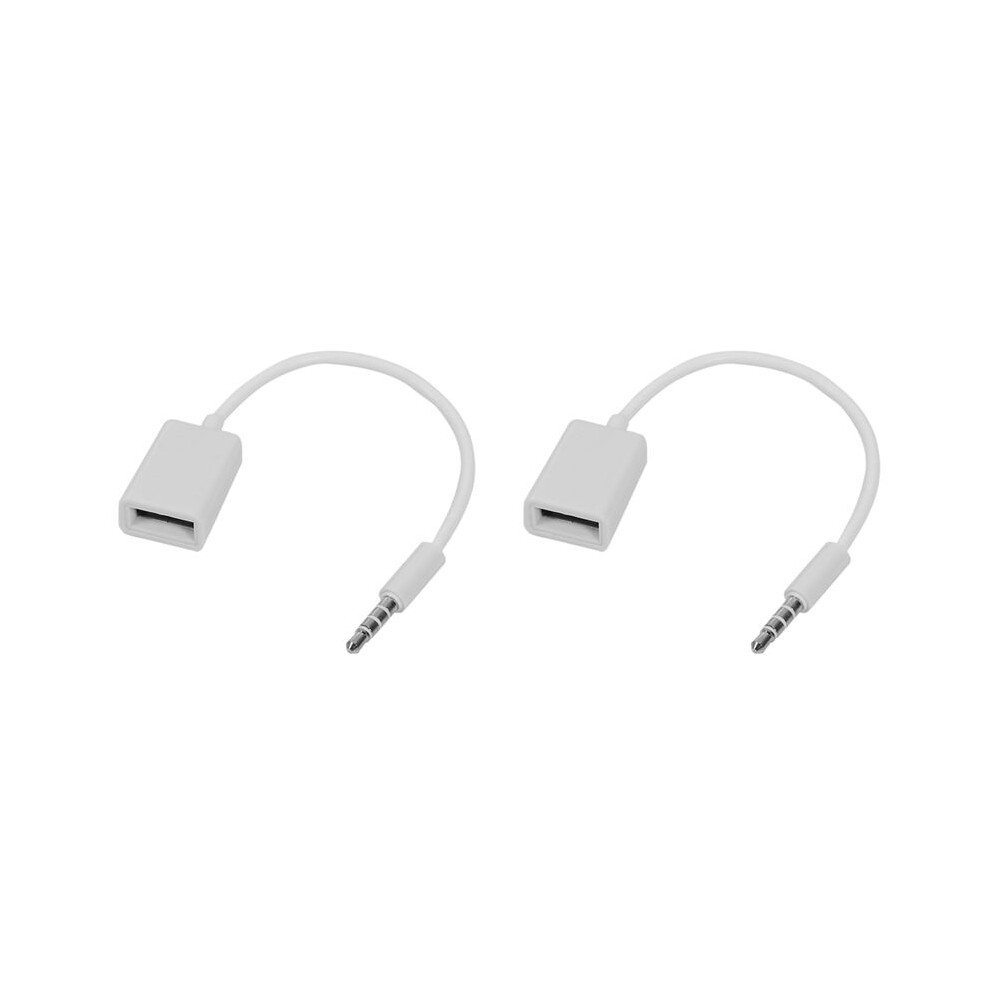 2Pcs 3.5Mm Male Aux Audio Plug Jack To Usb 2.0 Female Converter Cable Cord Car Mp3 For Smartphone Cellphone Phones 6032462187818