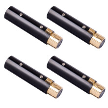 4X XLR 3 Pin Female to XLR 3 Pin Male Adaptor,Audio Interfaces,for Stereo Microphone Cable