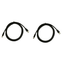 2X Black IEEE 1394 Firewire 400 to Firewire 400 Cable, 6 Pin/6 Pin Male / Male - 10 FT