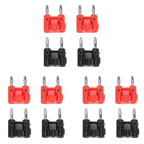 12 Pcs Screw Type Dual Banana Plug Speaker Connectors 436 + Type
