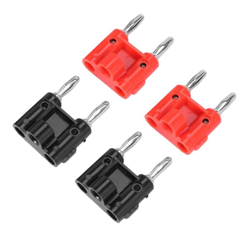 8 Pcs Screw Type Dual Banana Plug Speaker Connectors 436 + Type 1