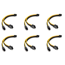 6X 18AWG 8Pin à Double 8Pin (6 + 2) Câble de Puissance GPU Câble de Puissance pour K80 M40 M60 P40 P100, 20CM