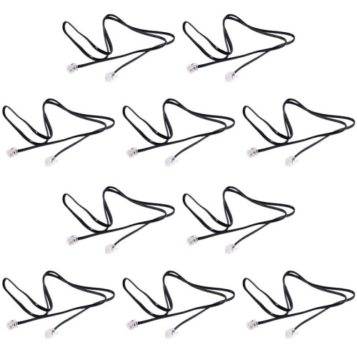 10X RJ11 6P4C Telefonkabelkabel ADSL Modem 1 Meter 1