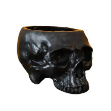 Resin Human Skull Model Flowerpot Workmanship Skull Planter Pot Attractive Multifunctional for Home A