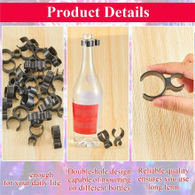 Champagne Bottle Clips Champagne Bottle Single Holder Safety Clips for Candle (48 Pieces)