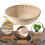 Round Set,8 Yeast Baskets for Bread and Bread Dough, Banneton Proofing Basket with Linen Inserts,Dough Scraper Set Round 2