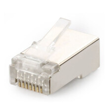 Skärmad RJ45-Kontakt CAT5E CAT6 Crimp Ethernet-Kontakt STP 8P8C Modulära Kristallhuvudkontakter 200 Delar