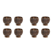 Neue NatüRliche Kokosnuss Schale Kreative Kokosnuss Schale Obst Bier Kaffee Kalt GeträNke Schale Kokosnuss Schale-8 StüCk