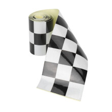 5X 3 Zoll Schwarz/Weiß Kariertes Aufkleber Klebeband Auto Motorrad Fahrrad Tank Aufkleber