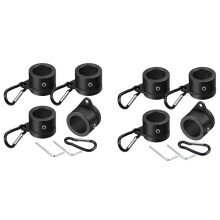 8 Stuks Vlag Pole Ringen Aluminium Montage Ringen 360 Graden Roterende Vlaggenmast Anti Wrap Vlag Pole (1 Inch Zwart)