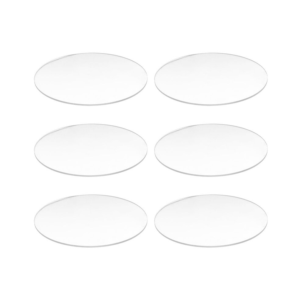 6X Transparent 3Mm Thick Mirror Acrylic Round Disc Diameter:85mm 4713134038660