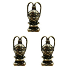 3X Kupfer Affen KöNig Figur Sun Wukong Statue Dekor Aquarium Ornamente Einweihungs Party Wohnkultur Auto Dekoration Tee Haustier