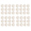 Ensemble de 48 Ronds de Serviette, DéCoration de Table de Boucle de Serviette de Mariage en Perles Blanches 1