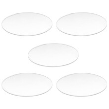 5X Transparent 3 mm Tjock Spegel Akryl Rund Skiva Diameter: 85 mm