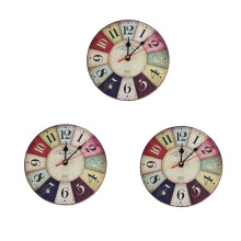 3X Timelike Wooden Wall Clock Modern Design Vintage Rustic Shabby Chic Home Office Cafe Decoration Art Large Watch