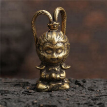 3X Kupfer Affen KöNig Figur Sun Wukong Statue Dekor Aquarium Ornamente Einweihungs Party Wohnkultur Auto Dekoration Tee Haustier
