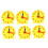 6pcs 4 Inch Student Learning Clock  Model Teacher Gear Clock 12/24 Hour School Learning Tools 1