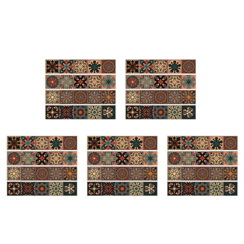 100 Pcs 3D Multi Moroccan Self-Adhesive Bathroom Kitchen Wall Stair Tile Sticker