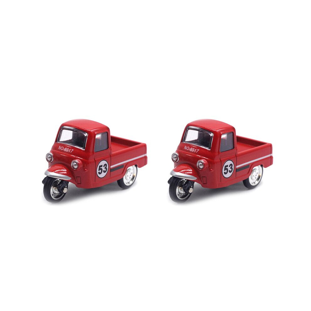 2X Vintage Tricycle Model Tricycle Adornment Tricycle Car Model Car Ornament Desktop Car Ornaments Statue-A Wella Elements