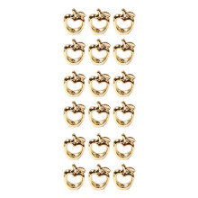 18 StüCk Apfel-Serviettenringe, Metallbeschichtete Apfel-Vintage-Serviettenring-Schnallenhalter für Esstischdekoration, (Gold)