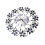 2X 3D Wall Clock,Round Leaf Petals Metal Wall Clock, Dial with Arabic Numerals, Decorative Clock Silver Black 2