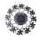 2X 3D Wall Clock,Round Leaf Petals Metal Wall Clock, Dial with Arabic Numerals, Decorative Clock Silver Black 4