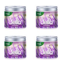 4X Car 220g Jello Perfume Air Freshener Car Balm Deodorizing Long-Lasting Fragrance Scent Auto Aromatherapy LAVENDER